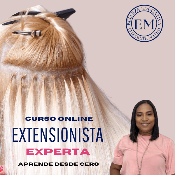 Portada del curso Extensionista Experta, de Elizabeth Mateo (Belleza Educativa)