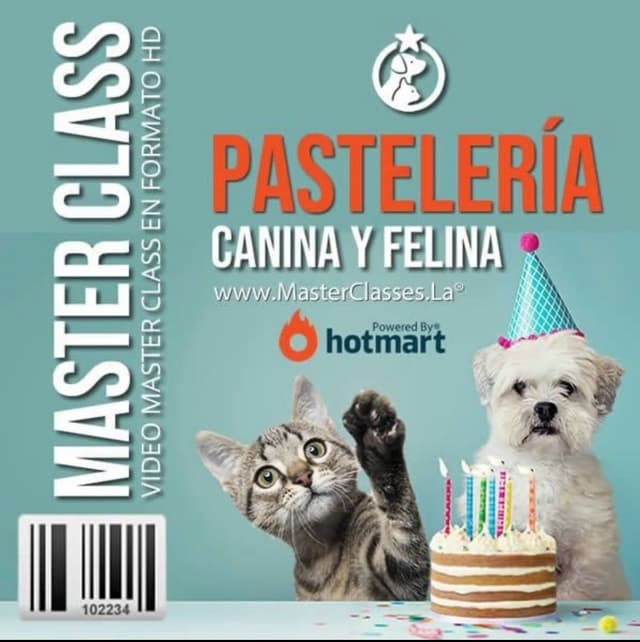 Portada del curso Pastelería Canina y Felina: Diana Fonseca (MasterClasses.La / Seminarios.Online)