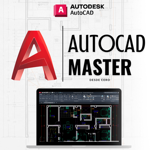 Portada del curso Autocad Master — Stward Flores (Ward Arquitect)